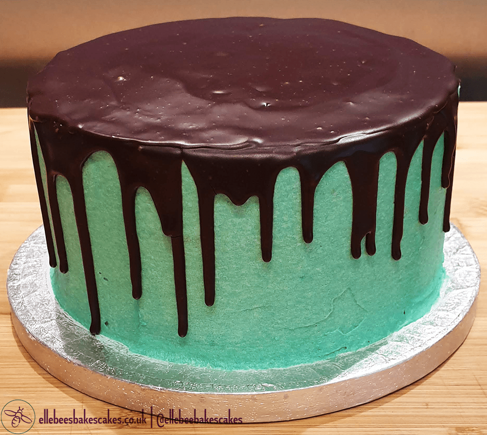 Teal ‘Buttercream’ and Chocolate Ganache&nbsp;Drips
